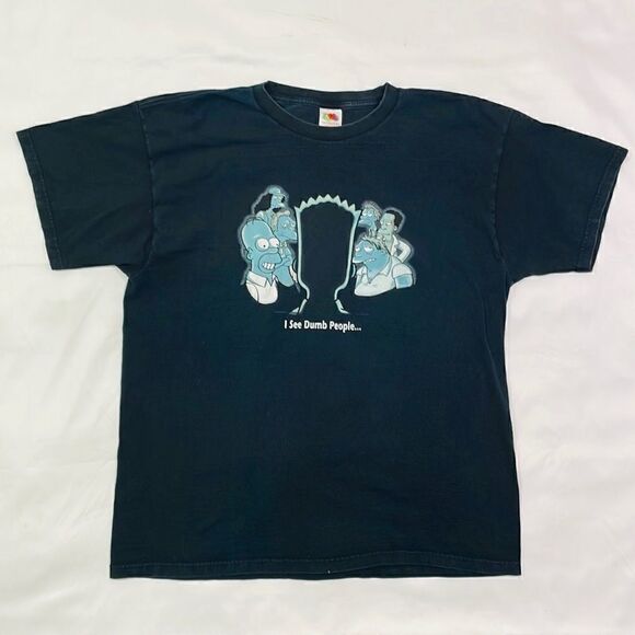 Vintage 2000’s Simpsons “I See Dumb People…” Tee - Picture 1 of 5